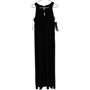Signature By Sangria Women’s Sleeveless Maxi Formal Dress Color Black Size 14